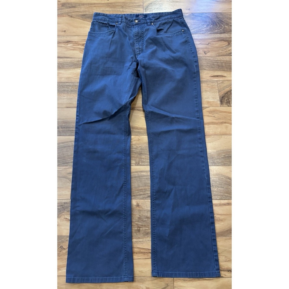 Charles Tyrwhitt 32x32.5 Mens Classic Fit 5-Pocket Steel Blue Chino Pants Preppy